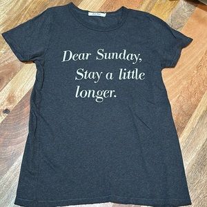 Anthropologie Junk Food charcoal tee shirt size large